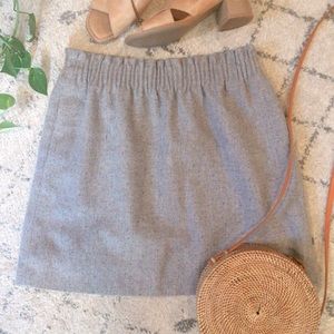J.Crew Grey Wool Sidewalk Skirt